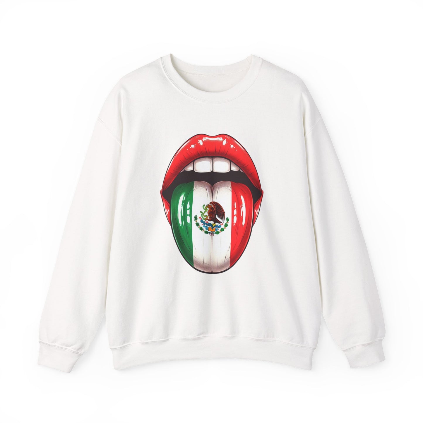Mexican Flag Unisex Heavy Blend™ Crewneck Sweatshirt | Cultural Pride Apparel, Fun Graphic Top, Gift for Her