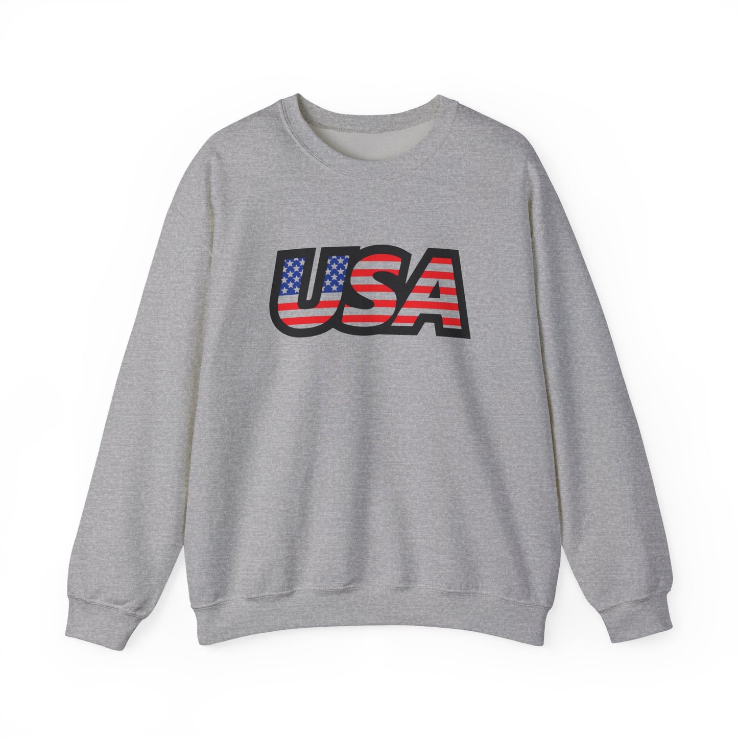 USA Flag Unisex Crewneck Sweatshirt | Patriotic Apparel, Casual Wear, American Pride Clothing