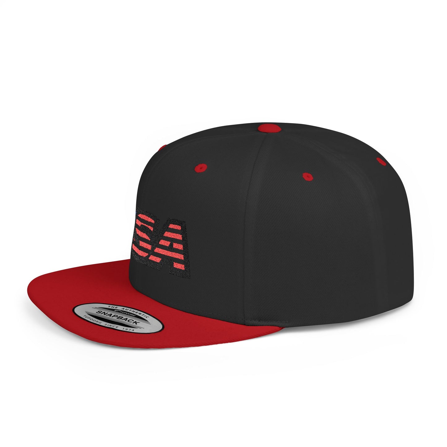 USA Flat Bill Snapback Baseball Cap (Embroidery) | Patriotic Cap for Events, Festival Gear, Casual Streetwear