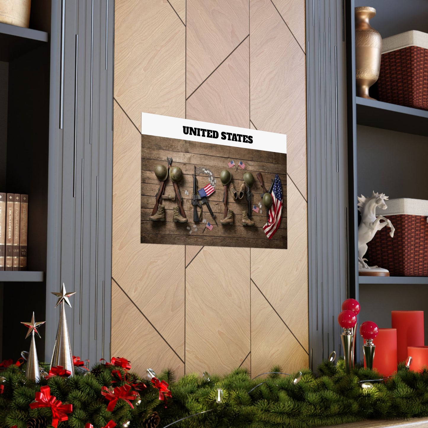 United States Army Tribute Matte Horizontal Poster | Military Wall Art for Veterans, Memorial Day & Home Décor