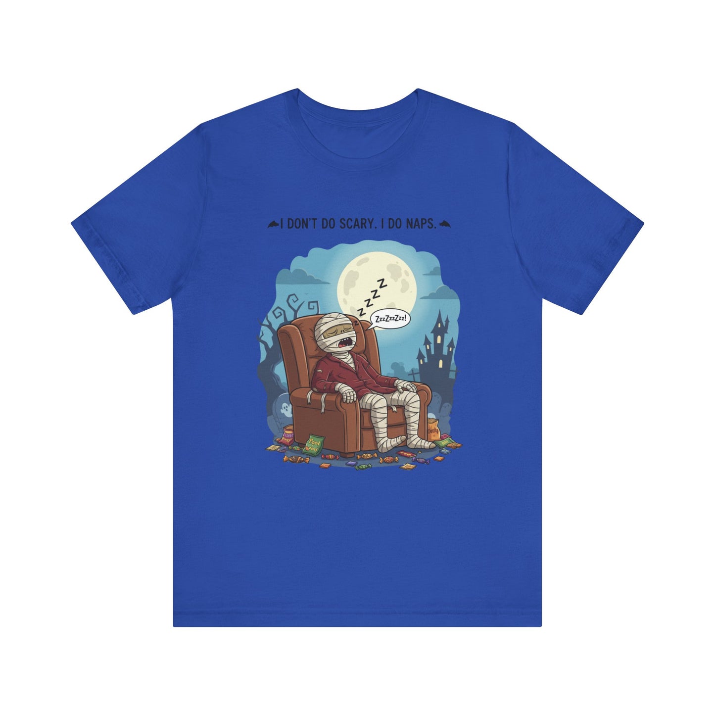 Mummy Nap Humor, Fun Halloween T-Shirt | Gift for Sleep Lovers, Unisex Comfy Wear, Spooky Season Apparel