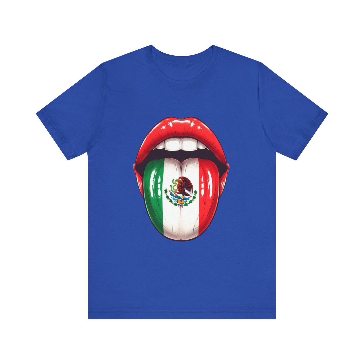 Mexican Flag Tongue | Unisex Jersey Short Sleeve, Fun Fiesta T-Shirt, Culture Celebration Apparel, Gifts for Friends, Summer