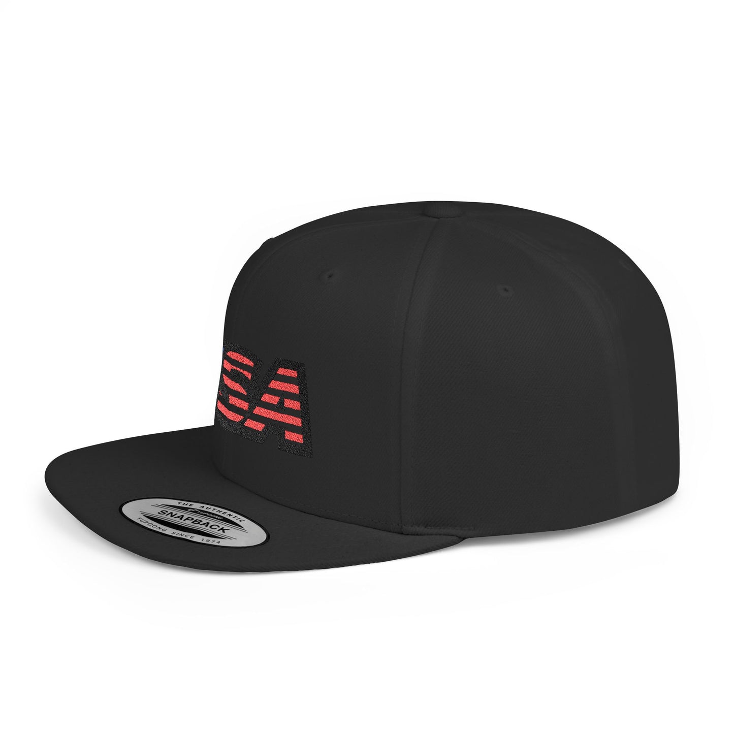 USA Flat Bill Snapback Baseball Cap (Embroidery) | Patriotic Cap for Events, Festival Gear, Casual Streetwear