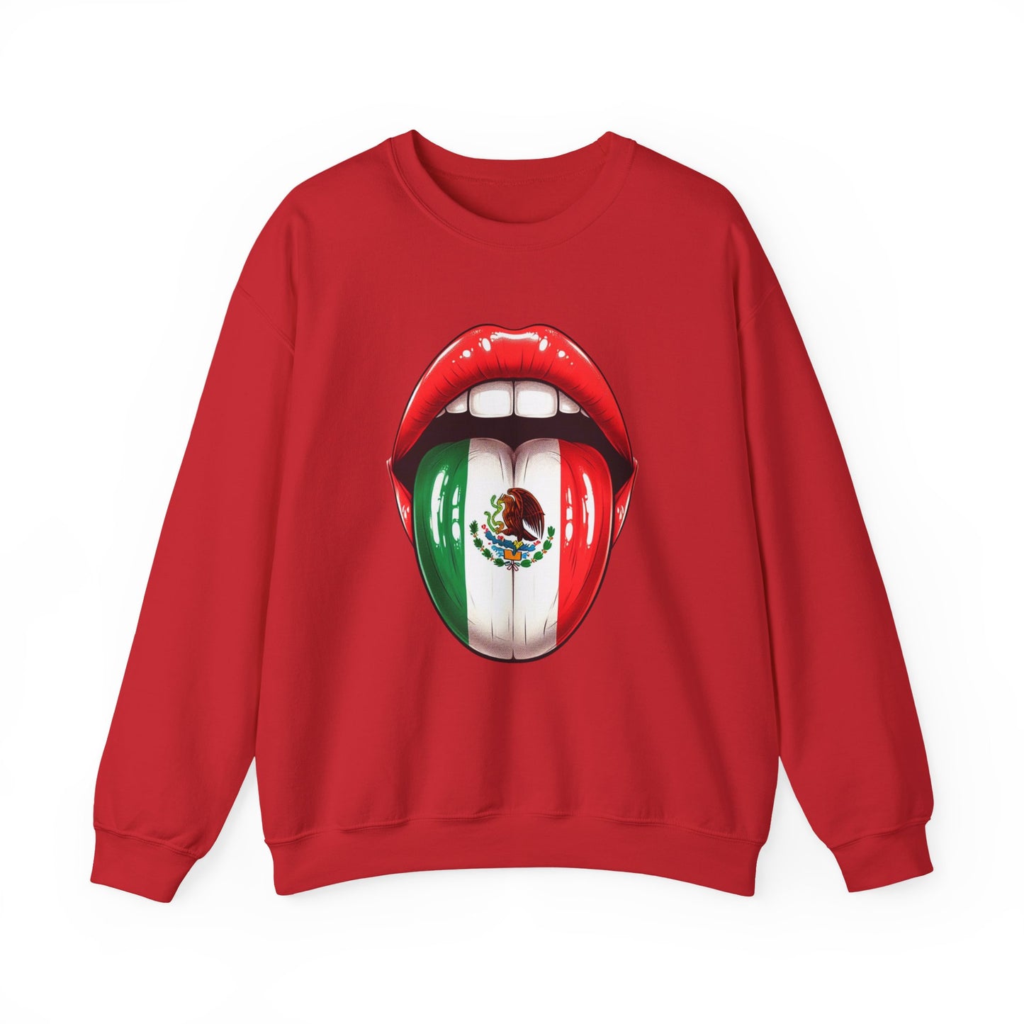 Mexican Flag Unisex Heavy Blend™ Crewneck Sweatshirt | Cultural Pride Apparel, Fun Graphic Top, Gift for Her