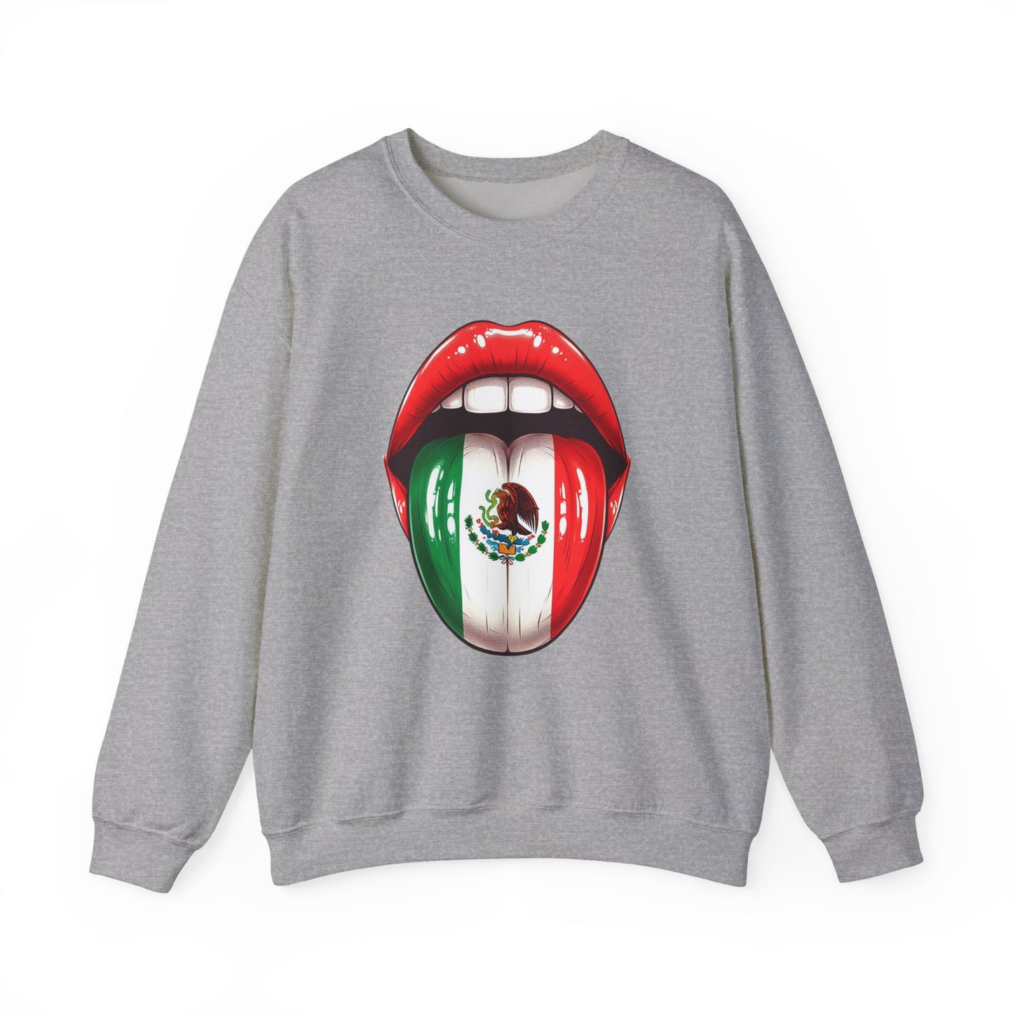 Mexican Flag Unisex Heavy Blend™ Crewneck Sweatshirt | Cultural Pride Apparel, Fun Graphic Top, Gift for Her