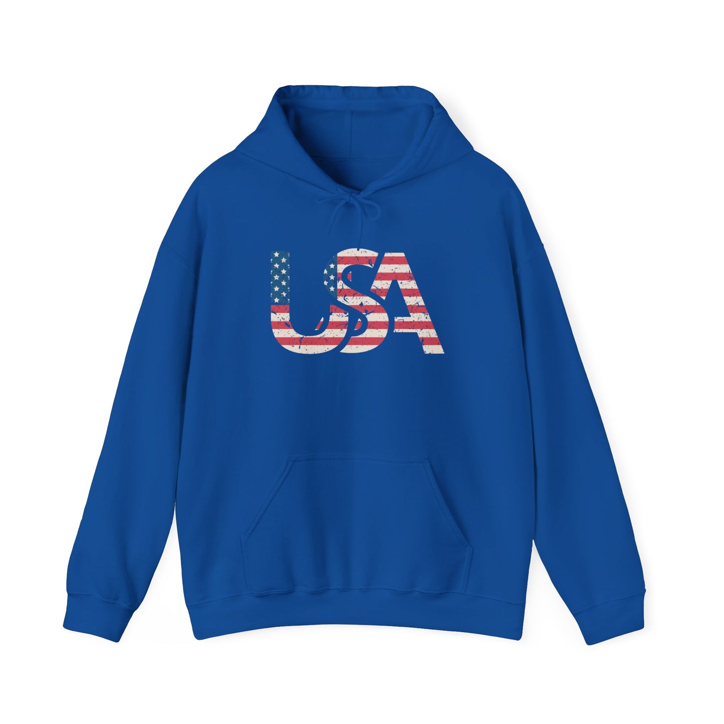 USA Distressed Flag Unisex Hoodie | Casual Wear, Patriotic Gift, Seasonal Style
