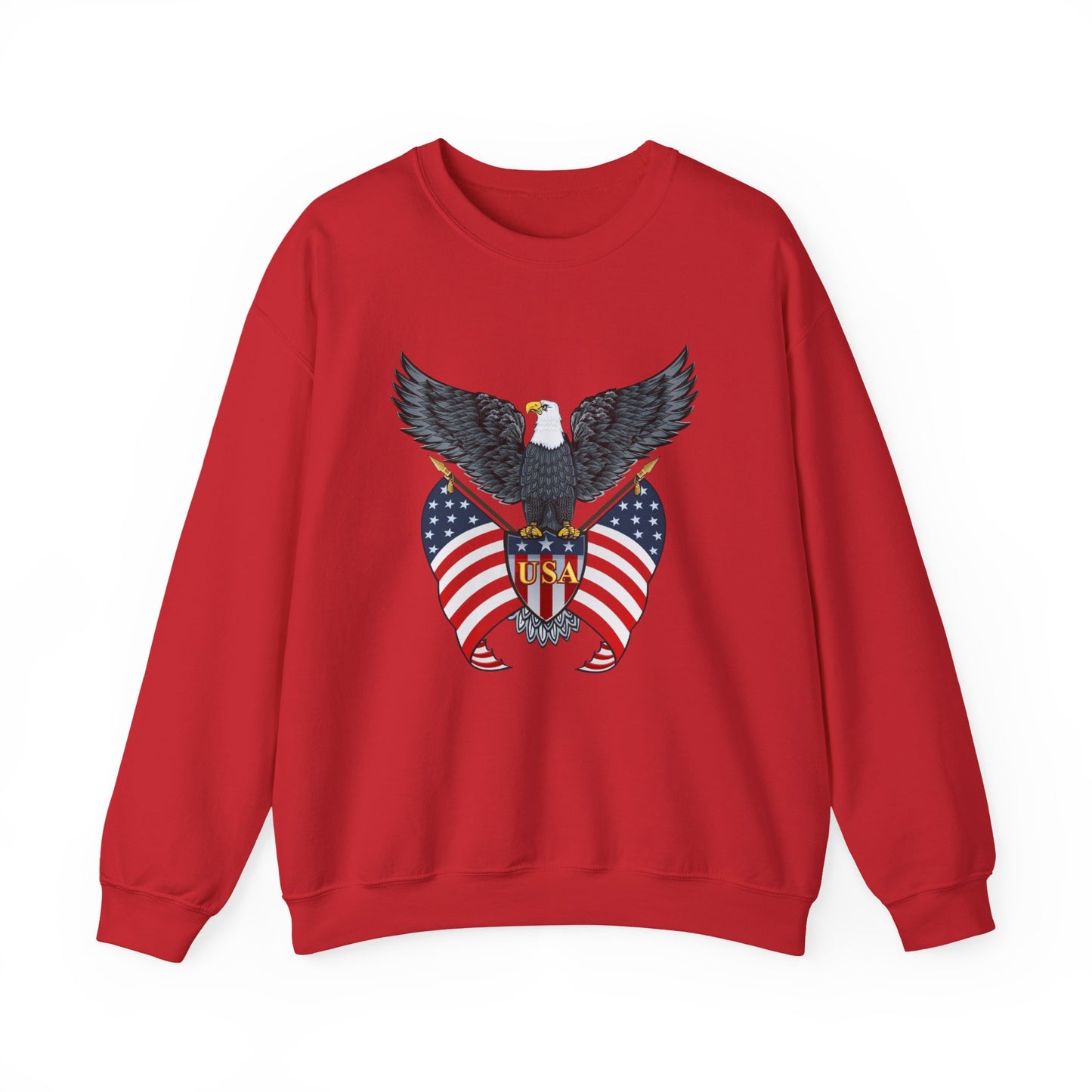 USA Patriotic Eagle Unisex Heavy Blend™ Crewneck Sweatshirt | Heritage Apparel, Casual Style