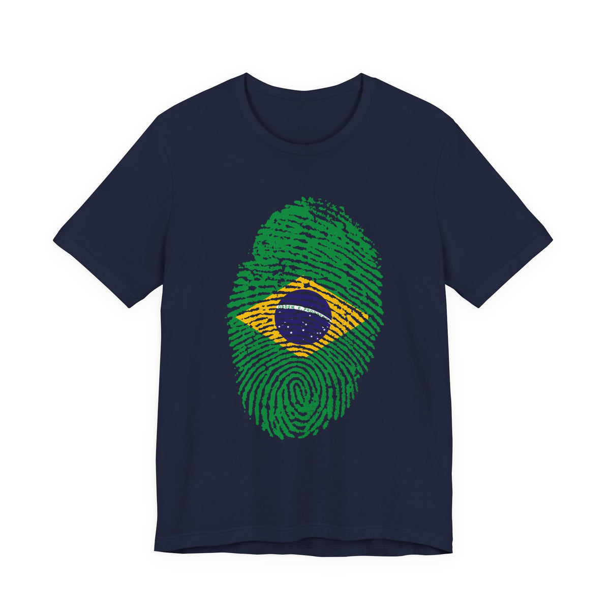 Brazil Flag Fingerprint T-Shirt | Patriotic Tee