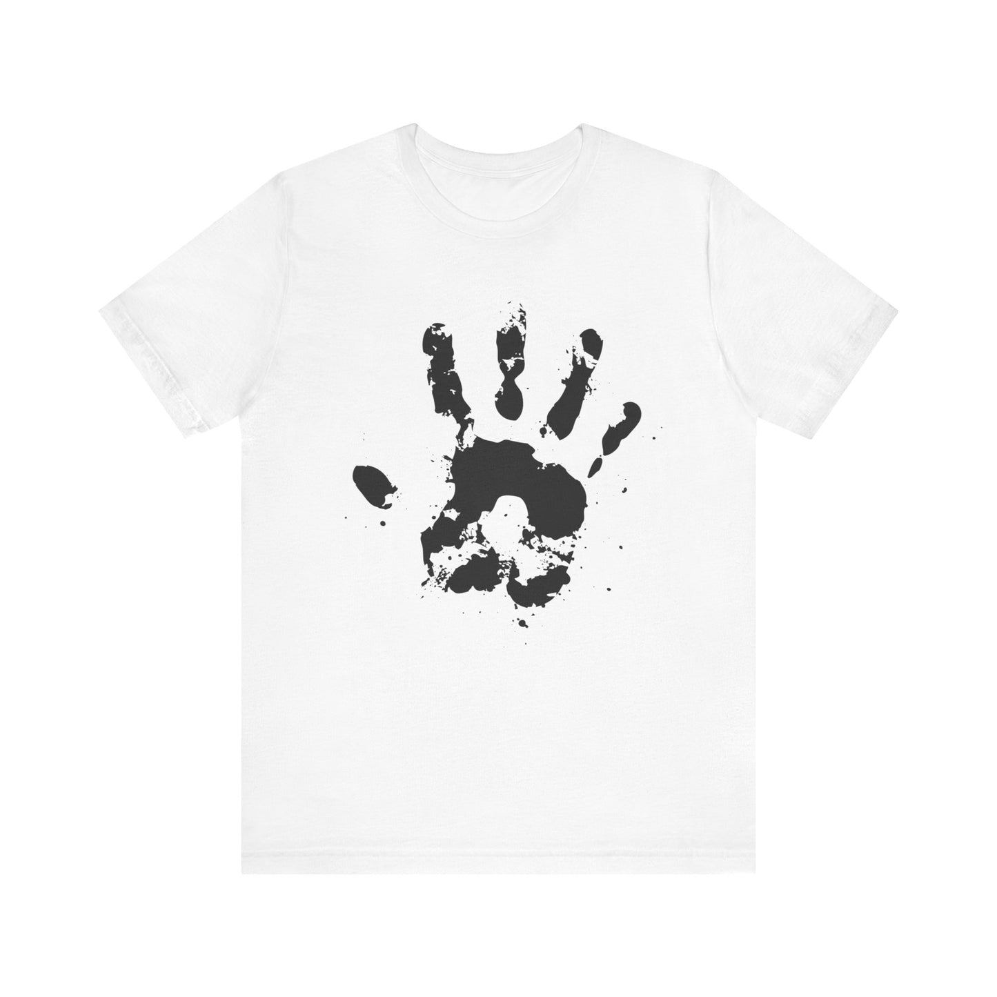 Handprint Unisex Jersey Tee, Artistic T-Shirt, Unique Gift, Minimalist Fashion, Casual Wear, Summer Vibes, Birthday Present