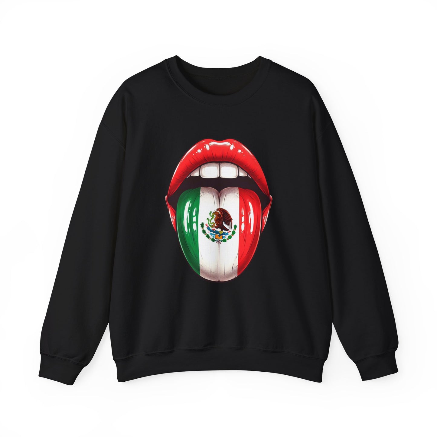 Mexican Flag Unisex Heavy Blend™ Crewneck Sweatshirt | Cultural Pride Apparel, Fun Graphic Top, Gift for Her