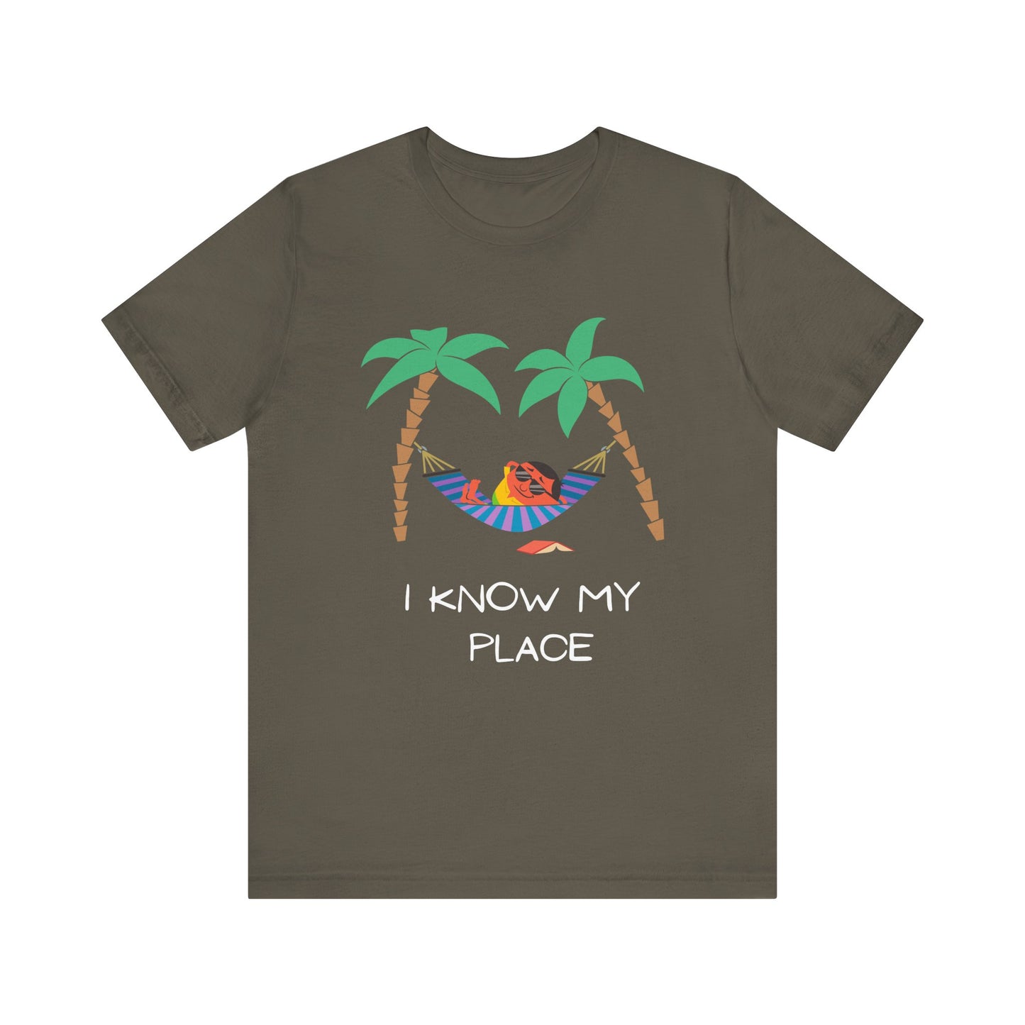 Chill Vibes T-Shirt I Know My Place Design | Relaxation Shirt, Summer Fashion, Gift for Him/Her, Vacation Apparel, Funny T-Shirt
