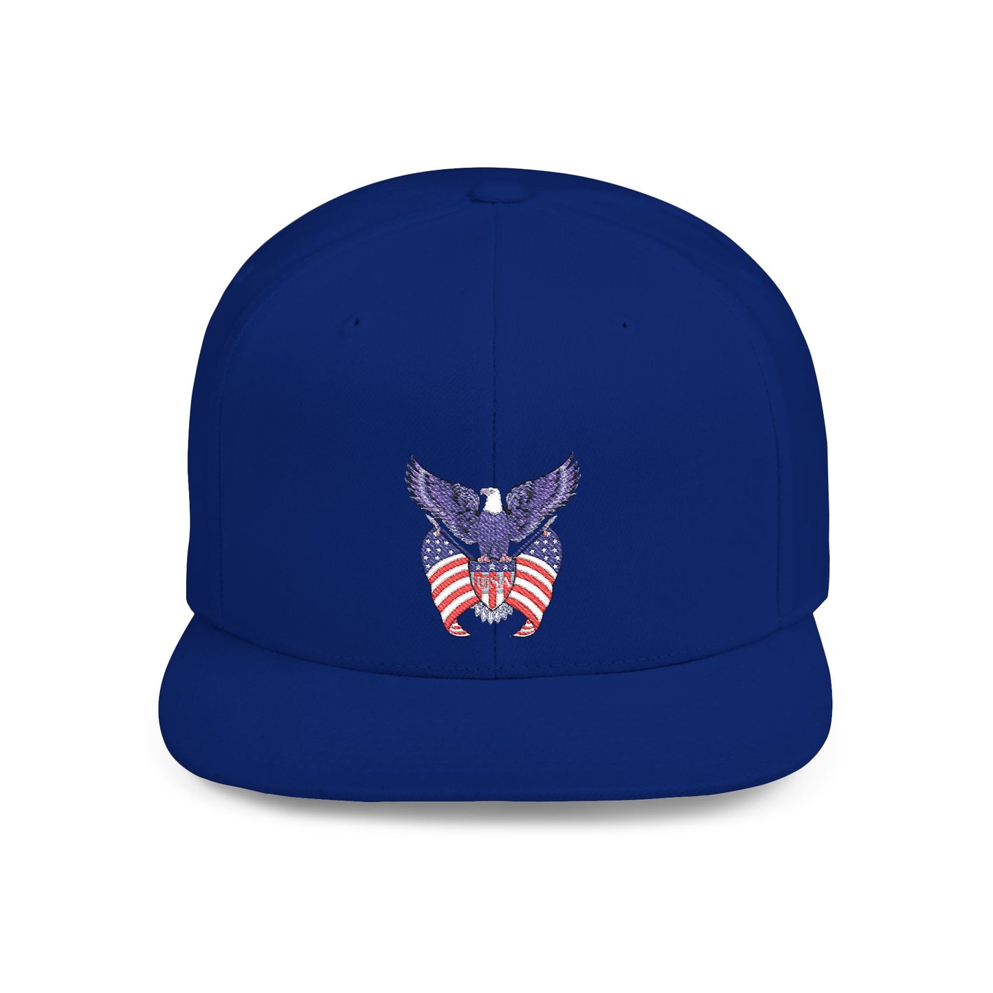 USA Patriotic Eagle Flat Bill Snapback Baseball Cap (Embroidery) | American Pride Apparel, Casual Wear, Unisex