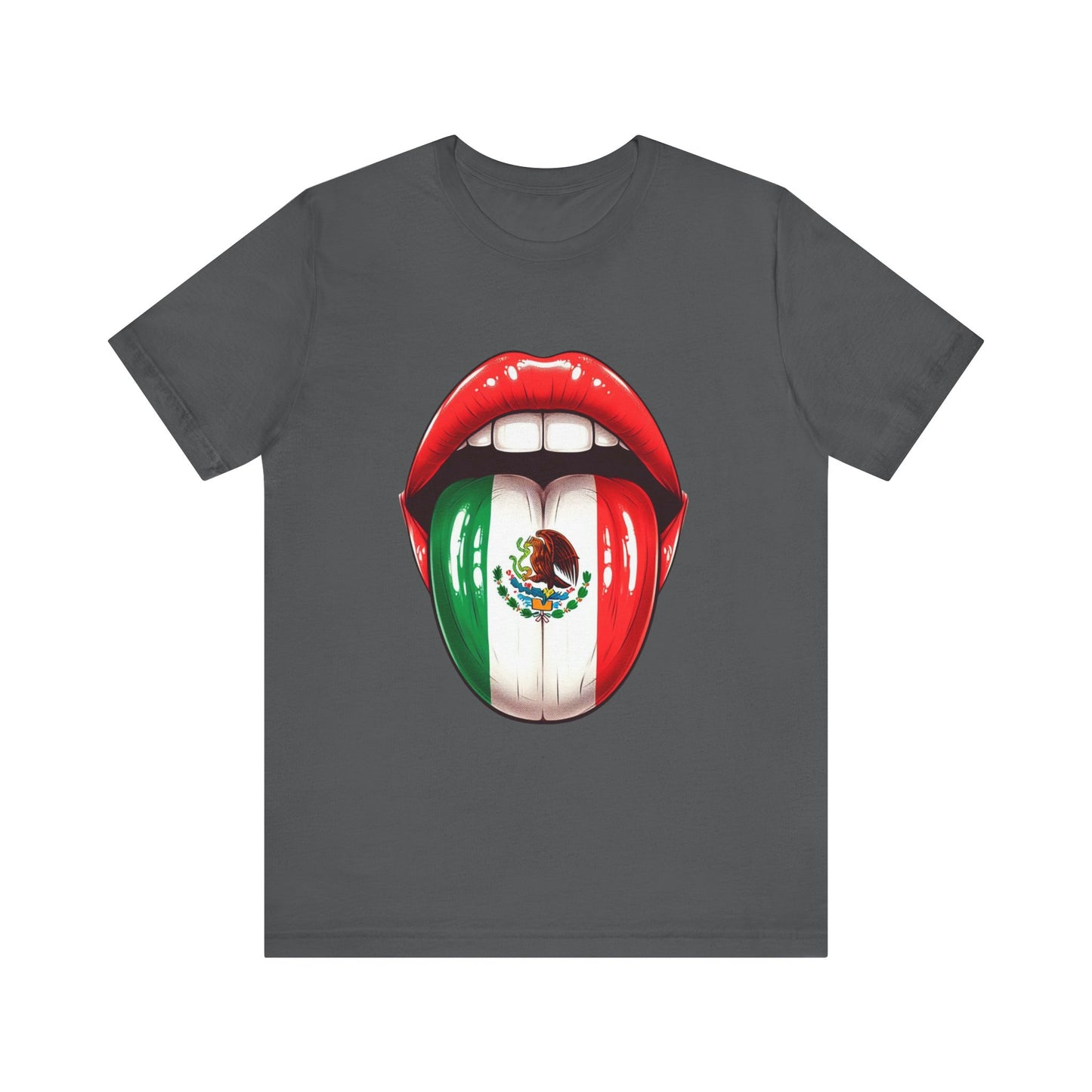Mexican Flag Tongue | Unisex Jersey Short Sleeve, Fun Fiesta T-Shirt, Culture Celebration Apparel, Gifts for Friends, Summer