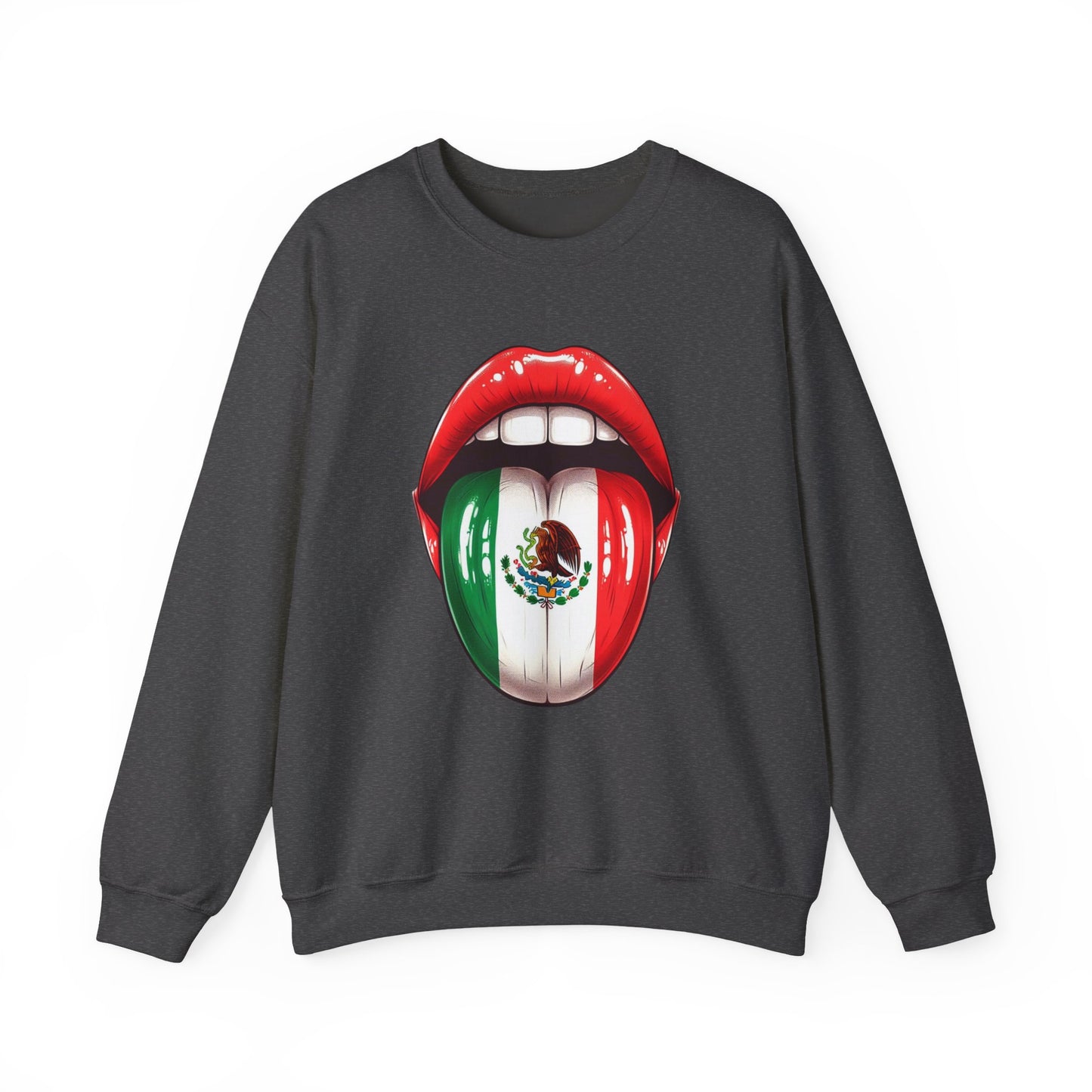 Mexican Flag Unisex Heavy Blend™ Crewneck Sweatshirt | Cultural Pride Apparel, Fun Graphic Top, Gift for Her