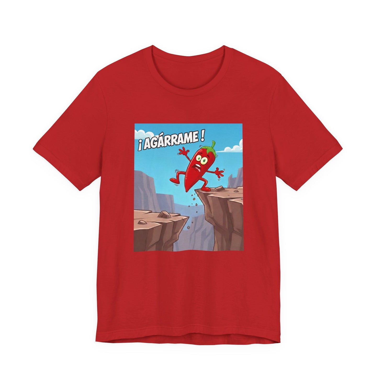 ¡Agárrame! Chili Pepper Graphic Tee | Funny Spanish Cartoon T-Shirt