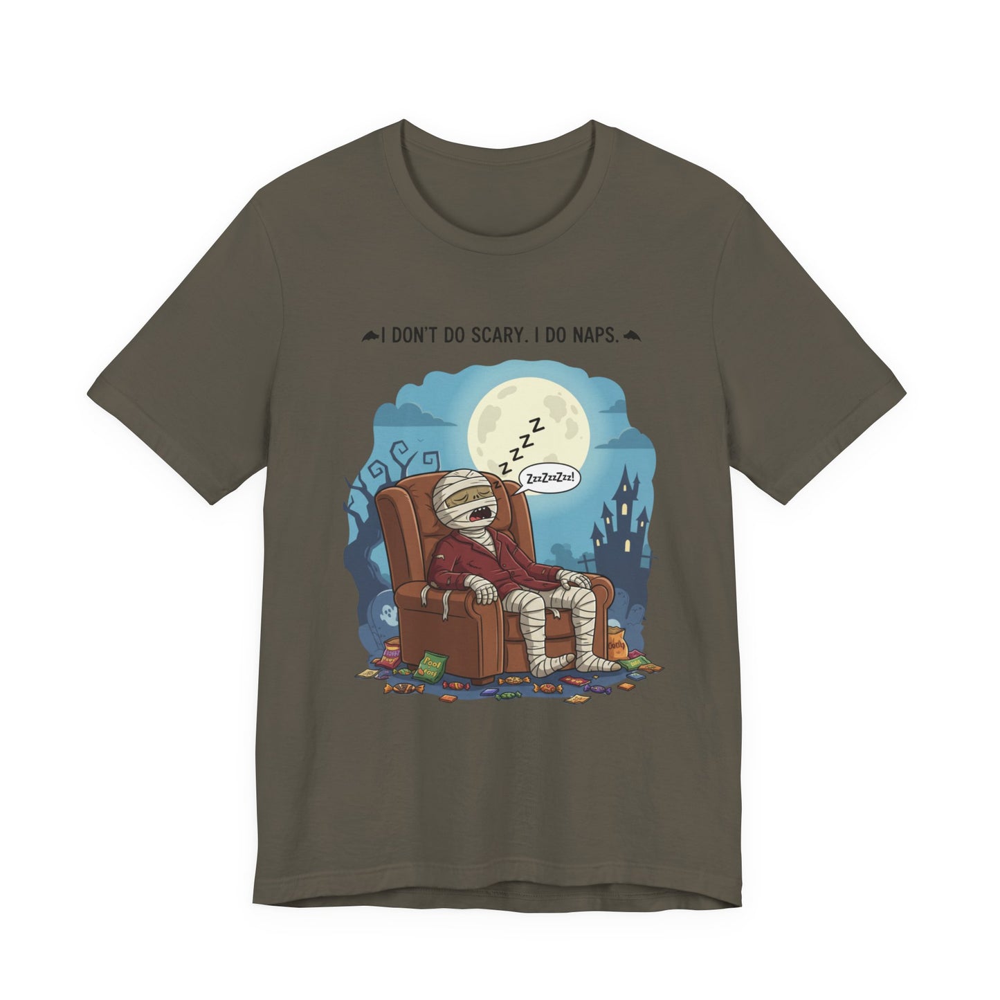 Mummy Nap Humor, Fun Halloween T-Shirt | Gift for Sleep Lovers, Unisex Comfy Wear, Spooky Season Apparel
