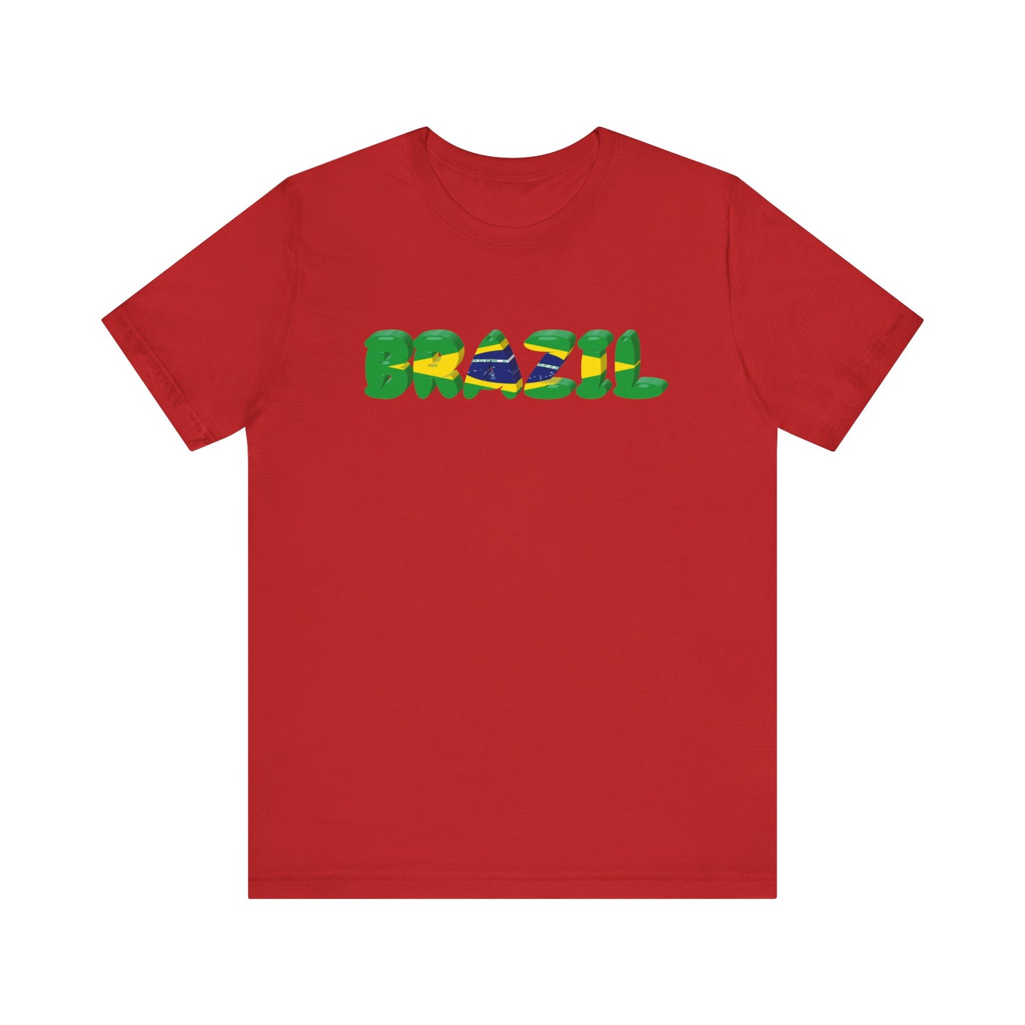 Brazil Flag Inspired Unisex T-Shirt | Summer Festival Wear, Gift for Travelers, Eco-Friendly Fashion, Casual Streetwear