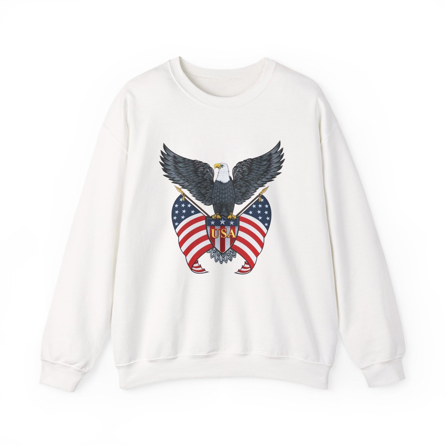 USA Patriotic Eagle Unisex Heavy Blend™ Crewneck Sweatshirt | Heritage Apparel, Casual Style