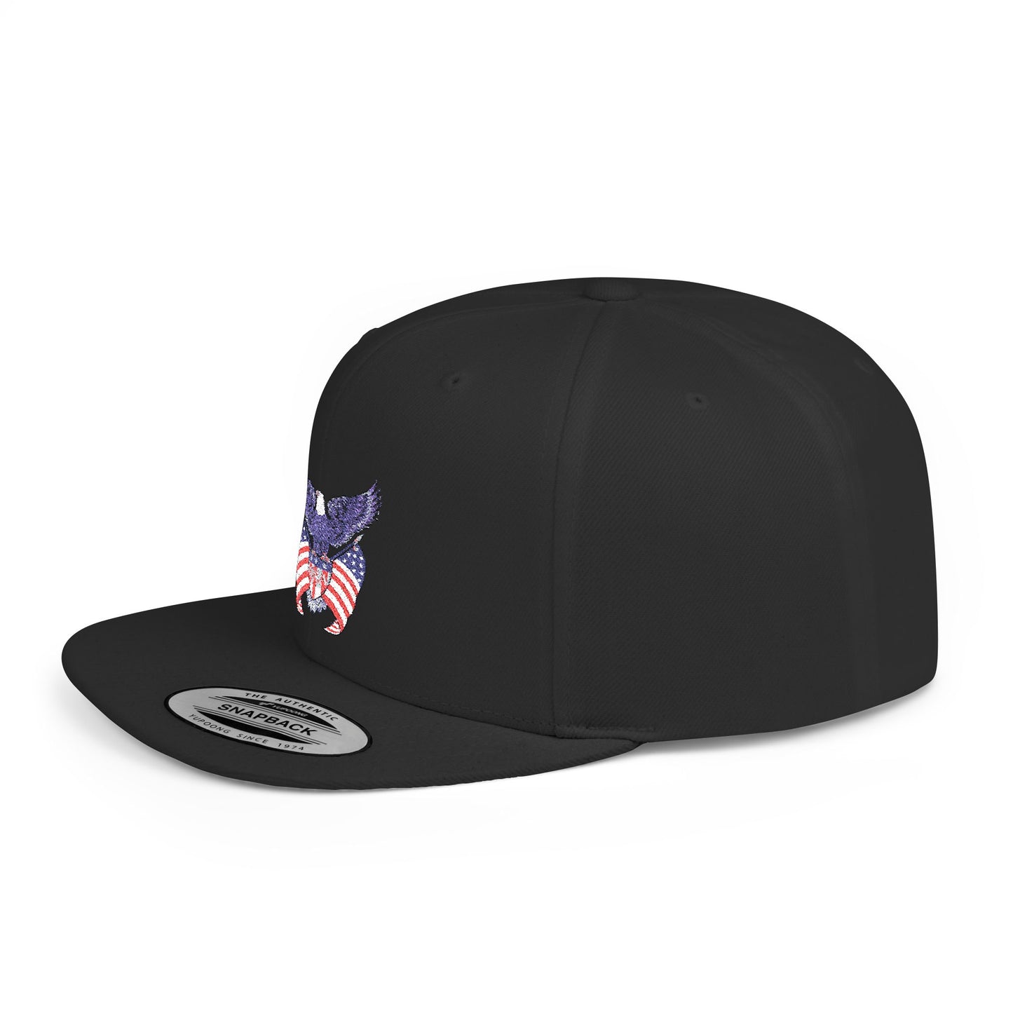 USA Patriotic Eagle Flat Bill Snapback Baseball Cap (Embroidery) | American Pride Apparel, Casual Wear, Unisex