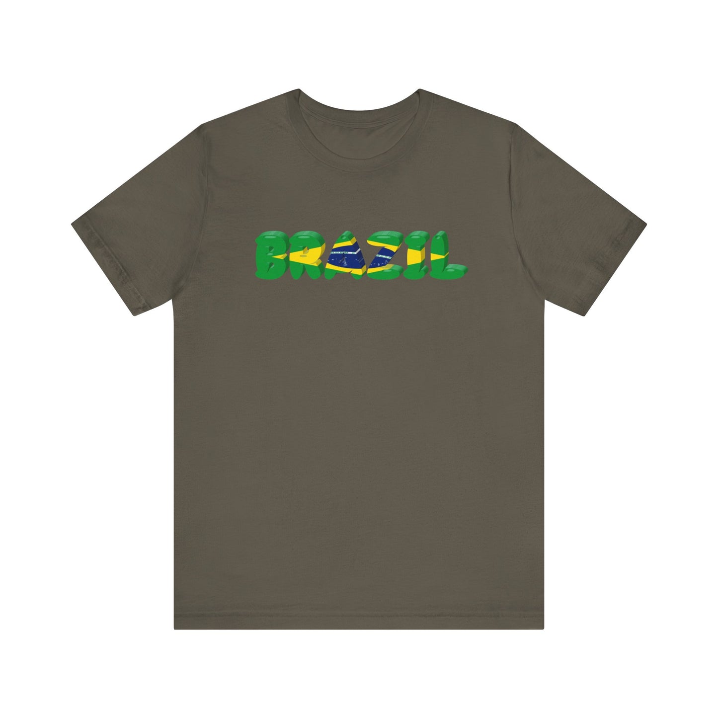 Brazil Flag Inspired Unisex T-Shirt | Summer Festival Wear, Gift for Travelers, Eco-Friendly Fashion, Casual Streetwear