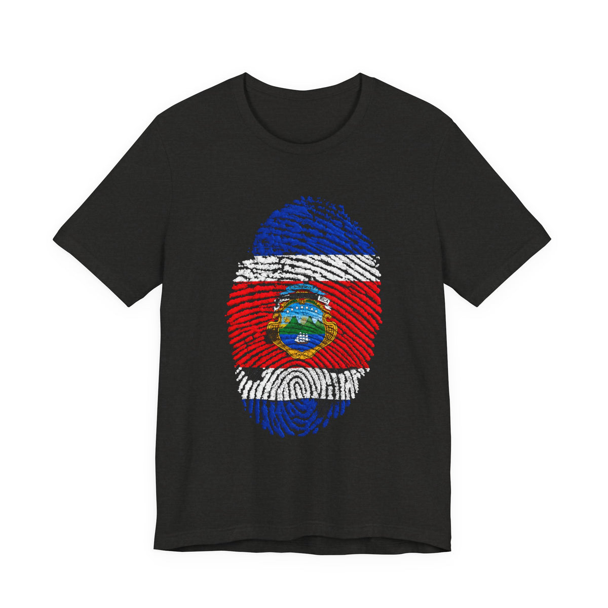 Costa Rica Flag Fingerprint T-Shirt | Patriotic Tee