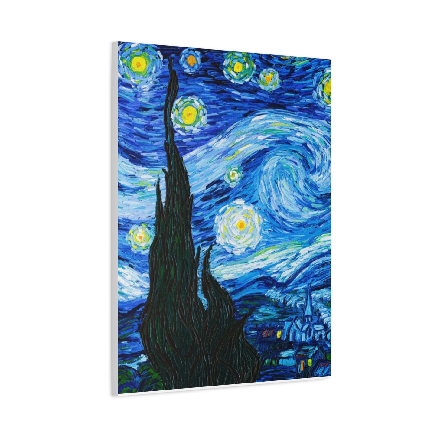 Starry Night Canvas Art Print, Wall Decor | Home Office Decoration, Gift for Art Lovers, Van Gogh Inspired Canvas