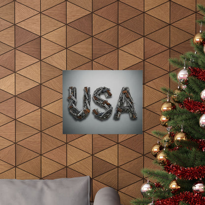 USA Gun Poster, American Wall Art | Unique Home Decor, Gun Culture Decor, Holiday Gift Idea