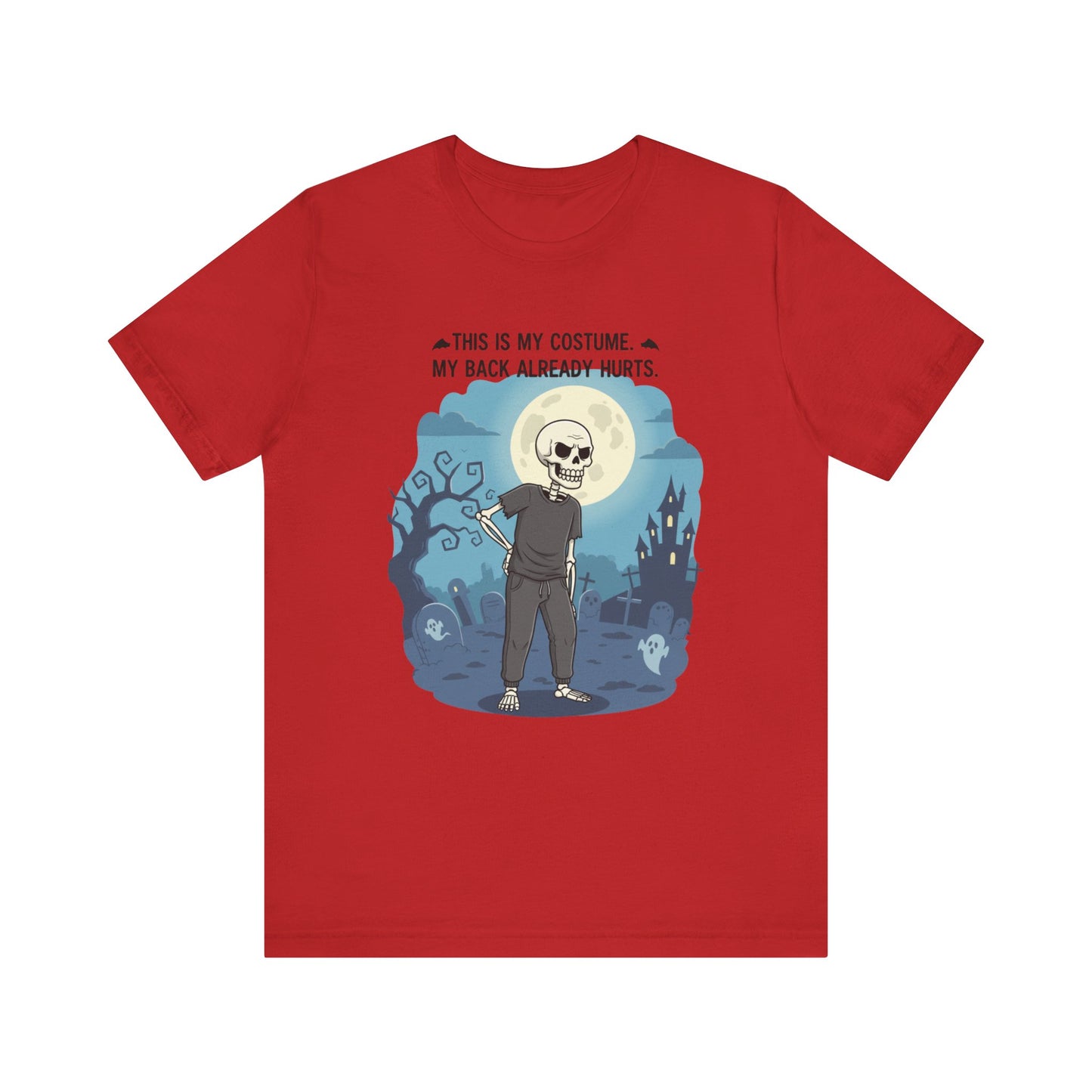 "This is My Costume" Skeleton T-Shirt | Fun Halloween Tee, Party Outfit, Gift for Halloween Lovers, Unisex Jersey Tee