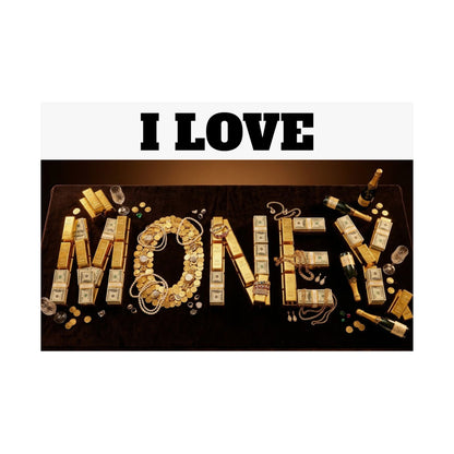 I Love Money Poster | Matte Horizontal Wall Art for Home, Office & Game Rooms