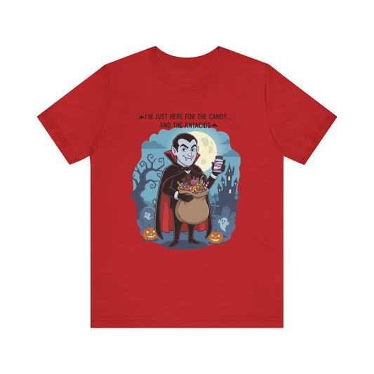 Halloween Candy Dracula T-Shirt | Funny Vampire Tee, Spooky Fall Apparel, Trick or Treat Gift For Him