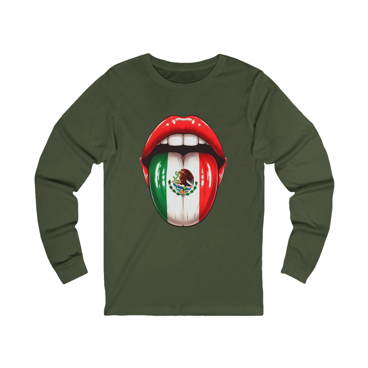 Mexican Flag Unisex Long Sleeve Shirt | Cultural Pride Apparel, Fun Graphic Top, Gift for Her