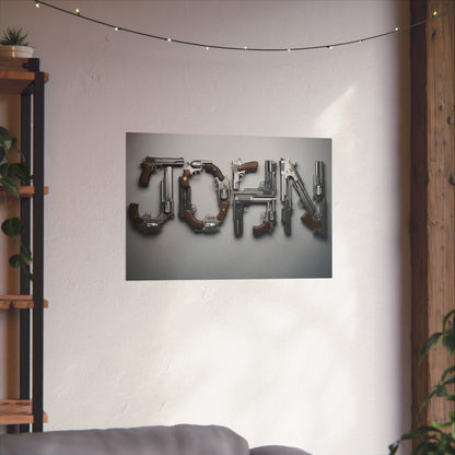 Personalized Gun Name Poster, Men's Wall Art | Unique Gift, Home Decor, Custom Print