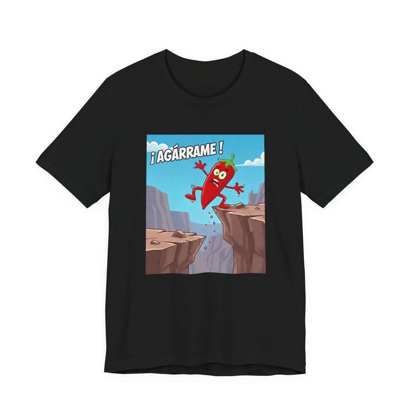 ¡Agárrame! Chili Pepper Graphic Tee | Funny Spanish Cartoon T-Shirt