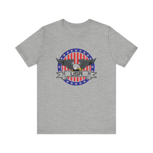 Patriotic Eagle USA Pride T-Shirt | Fourth of July Apparel, American Spirit Clothing, Casual Unisex