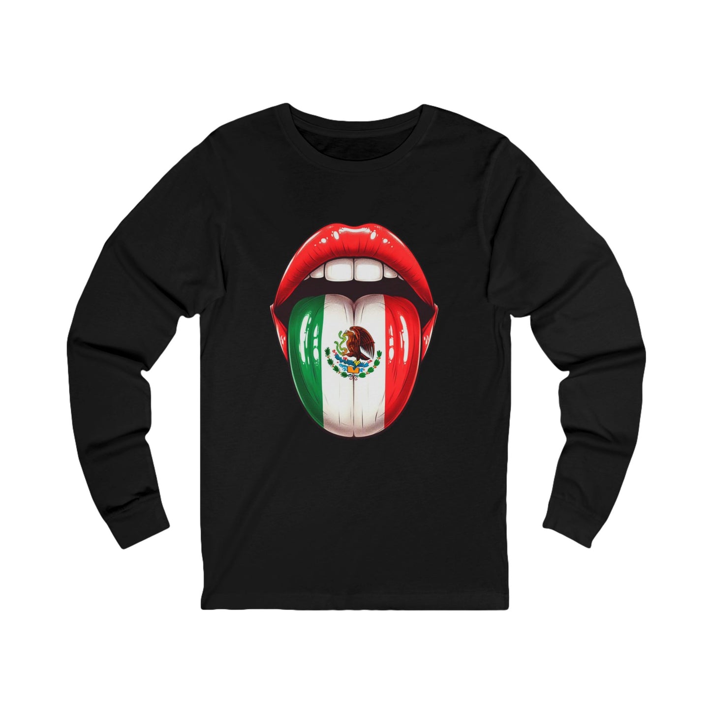 Mexican Flag Unisex Long Sleeve Shirt | Cultural Pride Apparel, Fun Graphic Top, Gift for Her
