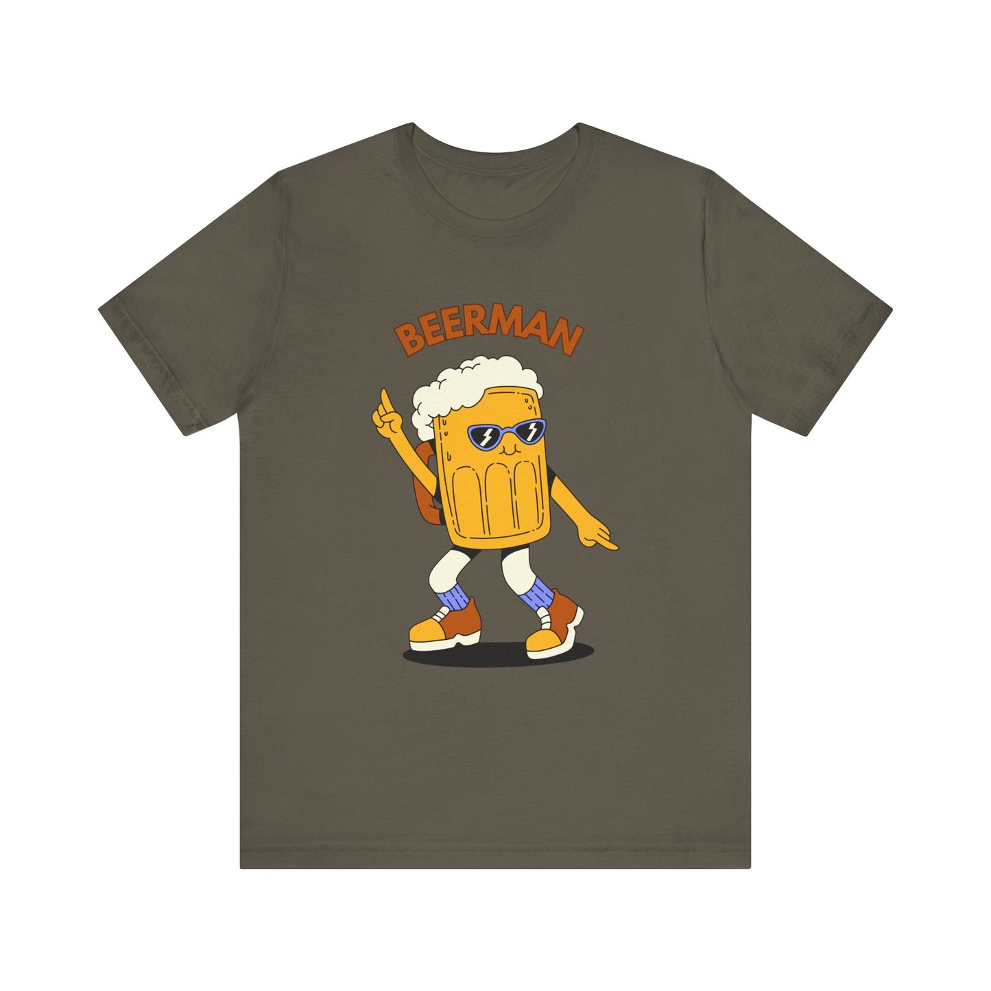 Beerman Cartoon Graphic Unisex T-Shir | Fun Summer Shirt, Party T-Shirt, Gift for Beer Enthusiasts