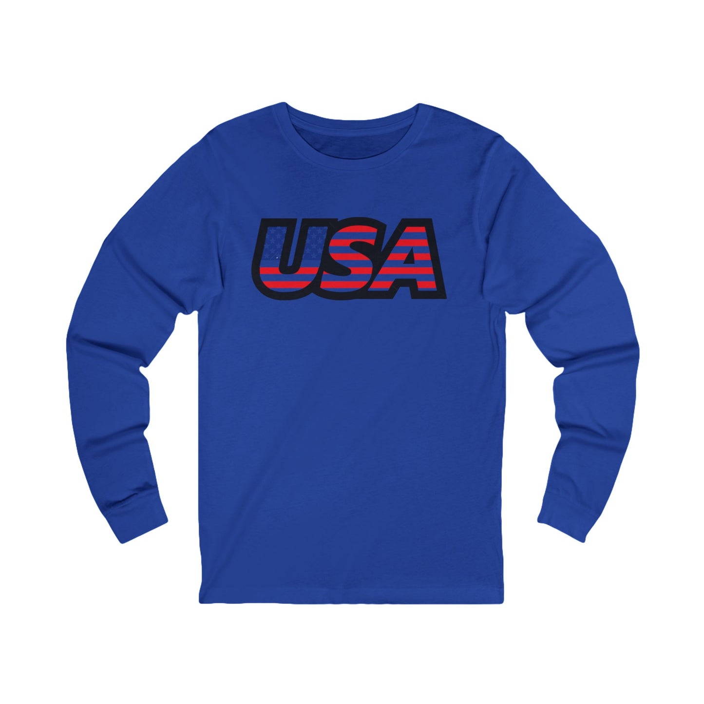 USA Patriotic Long Sleeve Shirt | Casual Wear, Seasonal Style, American Pride Apparel, Unisex