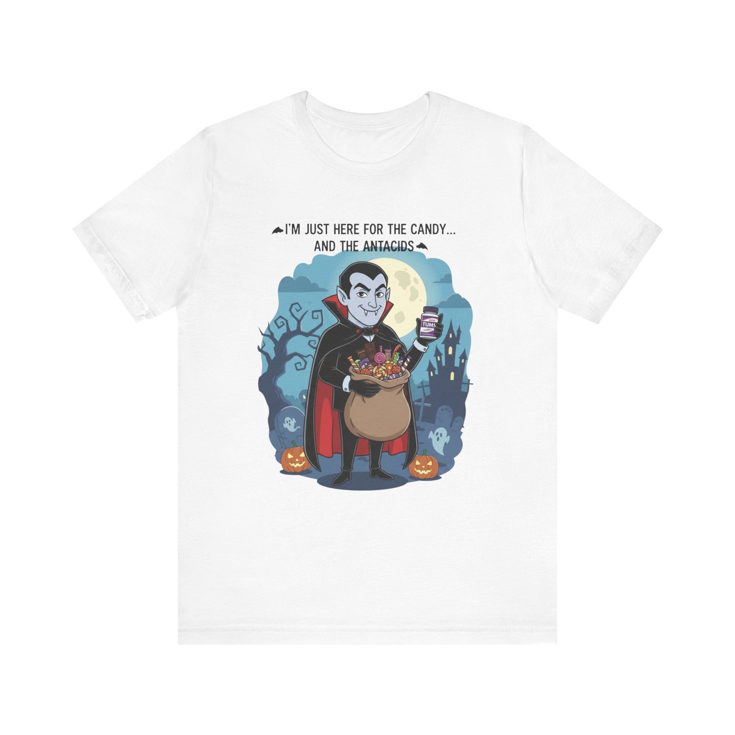 Halloween Candy Dracula T-Shirt | Funny Vampire Tee, Spooky Fall Apparel, Trick or Treat Gift For Him