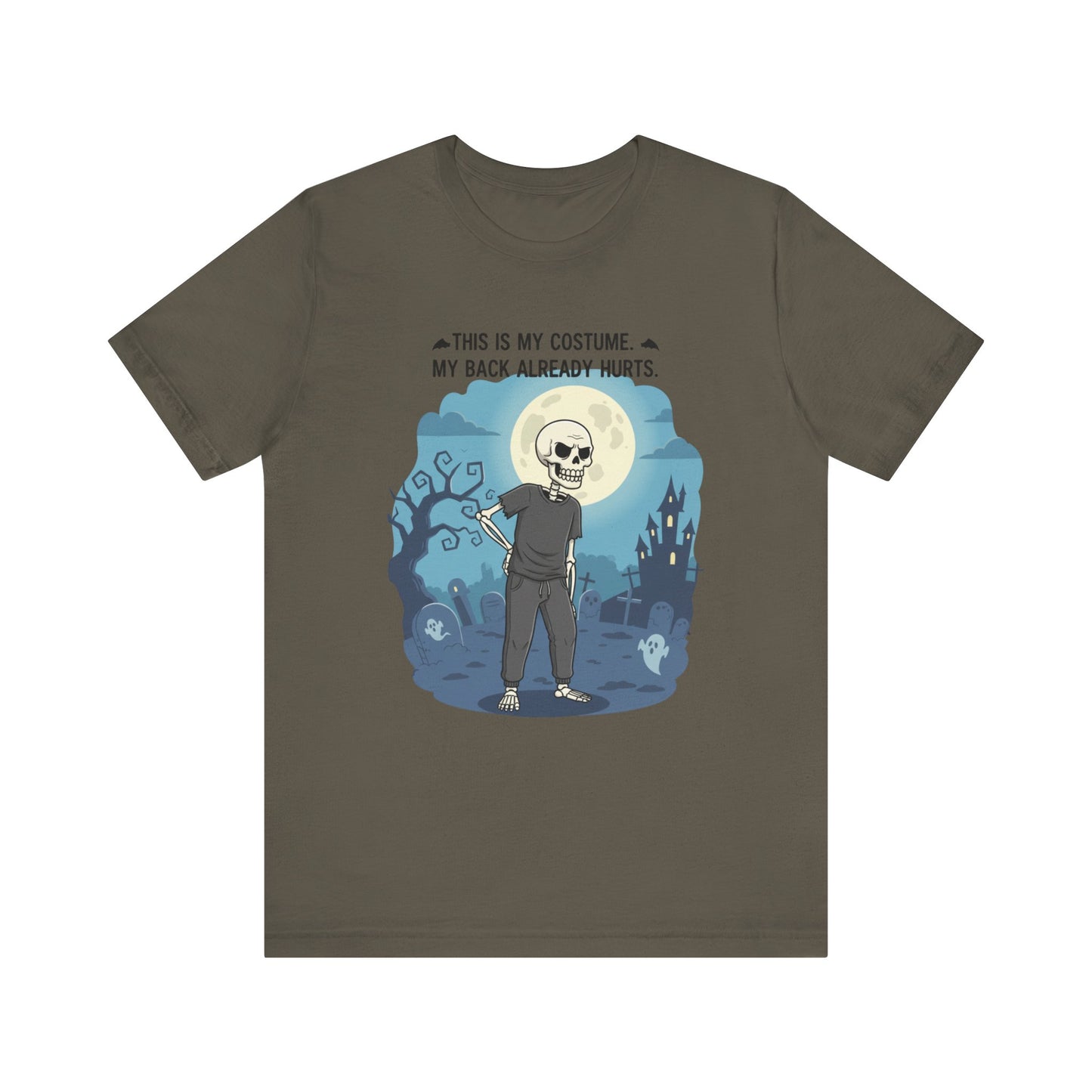 "This is My Costume" Skeleton T-Shirt | Fun Halloween Tee, Party Outfit, Gift for Halloween Lovers, Unisex Jersey Tee