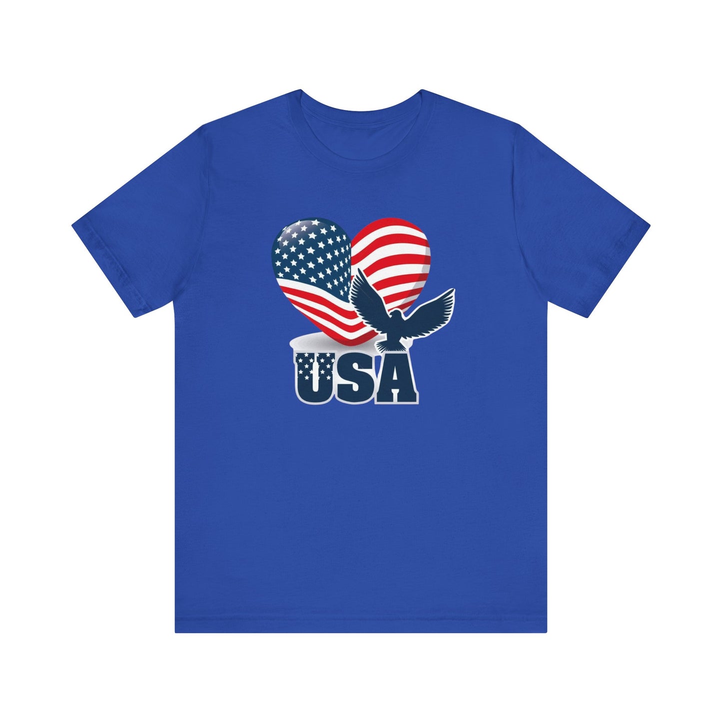 USA Heart Flag T-Shirt | Patriotic Outfit, Gift for Him/Her, American Apparel Pride