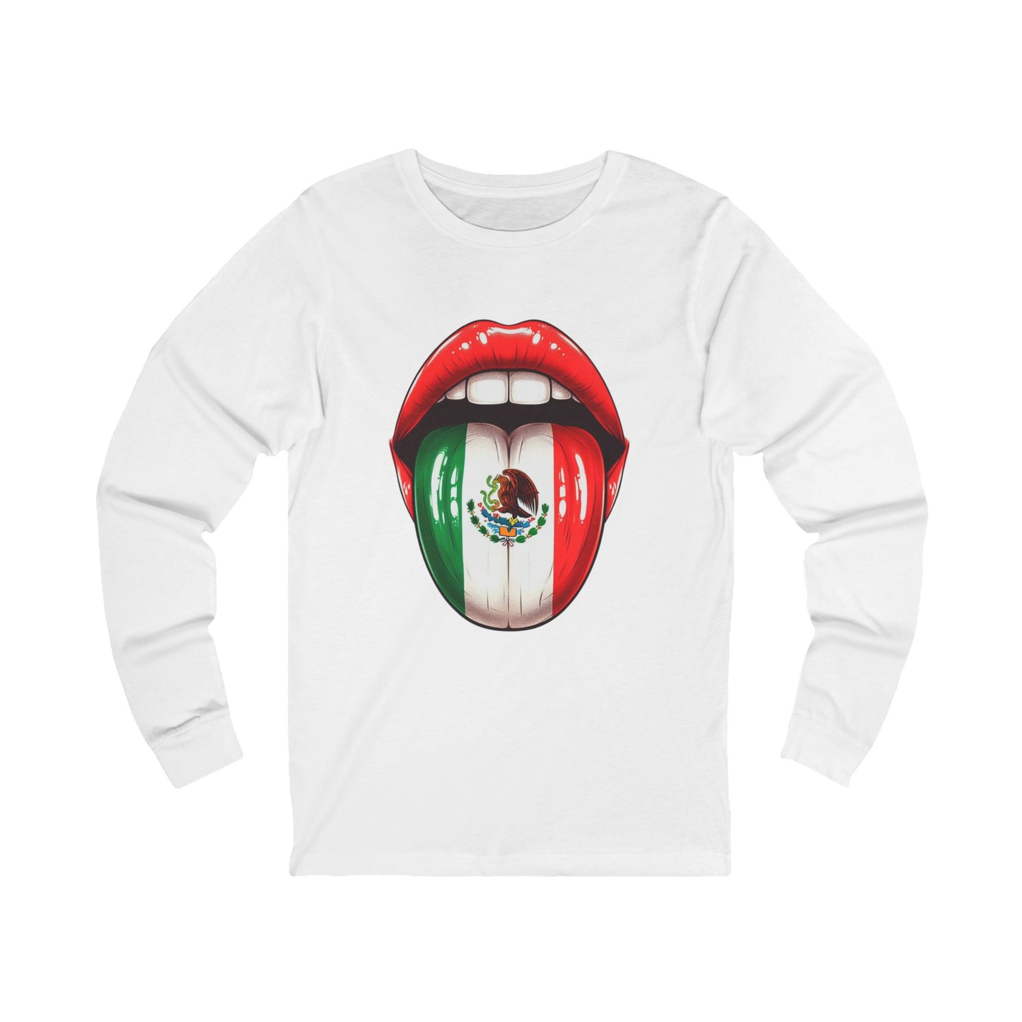 Mexican Flag Unisex Long Sleeve Shirt | Cultural Pride Apparel, Fun Graphic Top, Gift for Her