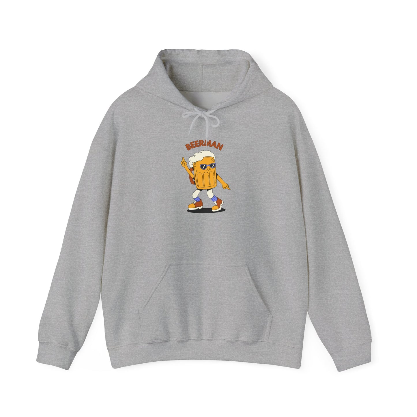 Beerman Cartoon Unisex Hoodie | Funny Graphic, Gift for Beer Enthusiasts, Festival Apparel