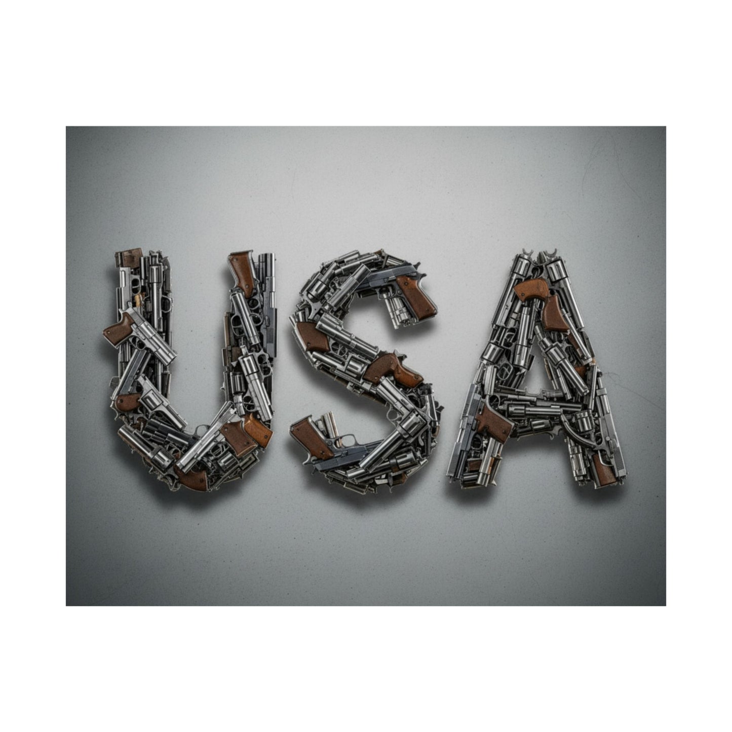 USA Gun Poster, American Wall Art | Unique Home Decor, Gun Culture Decor, Holiday Gift Idea