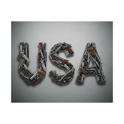 USA Gun Poster, American Wall Art | Unique Home Decor, Gun Culture Decor, Holiday Gift Idea
