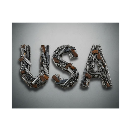 USA Gun Poster, American Wall Art | Unique Home Decor, Gun Culture Decor, Holiday Gift Idea