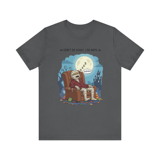 Mummy Nap Humor, Fun Halloween T-Shirt | Gift for Sleep Lovers, Unisex Comfy Wear, Spooky Season Apparel