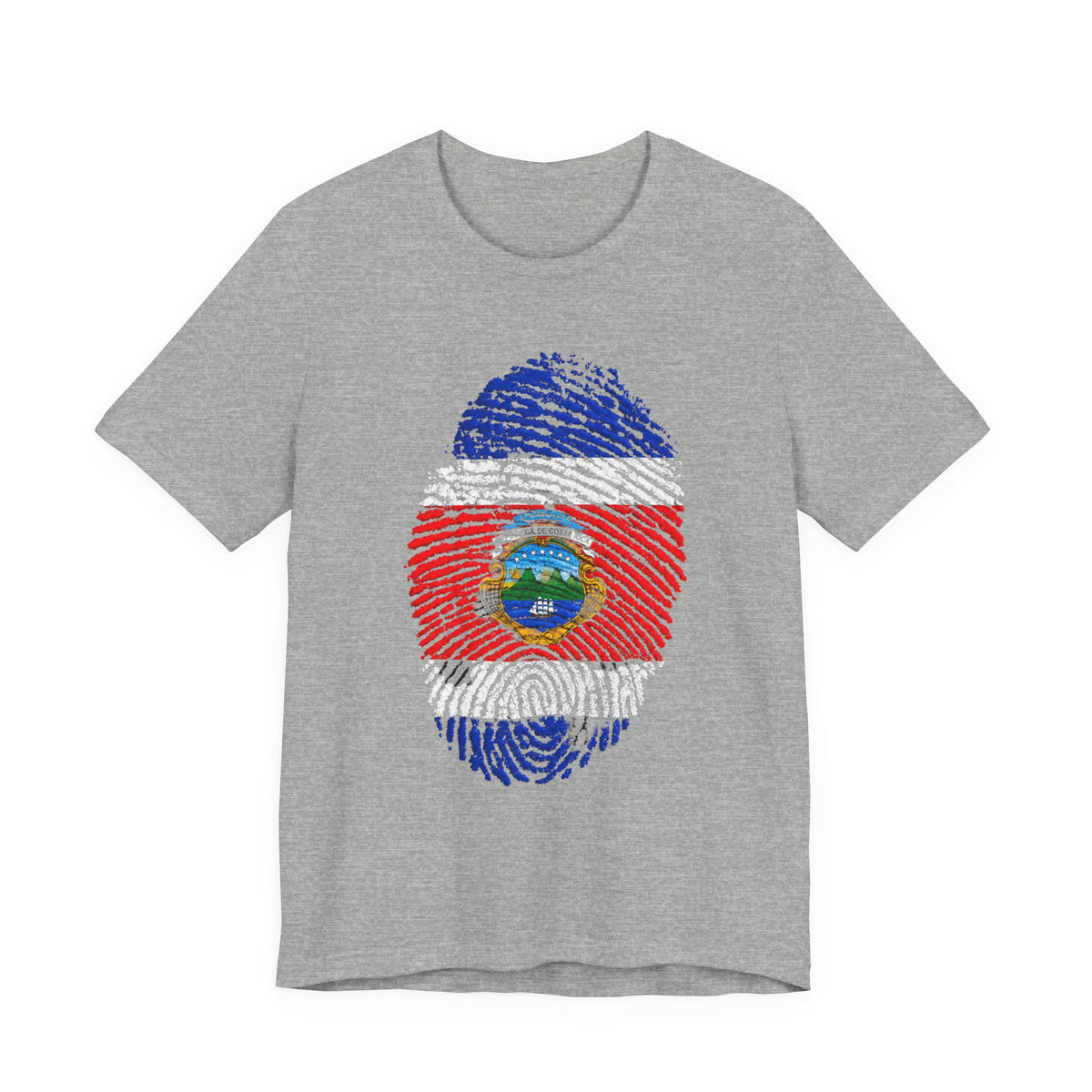 Costa Rica Flag Fingerprint T-Shirt | Patriotic Tee