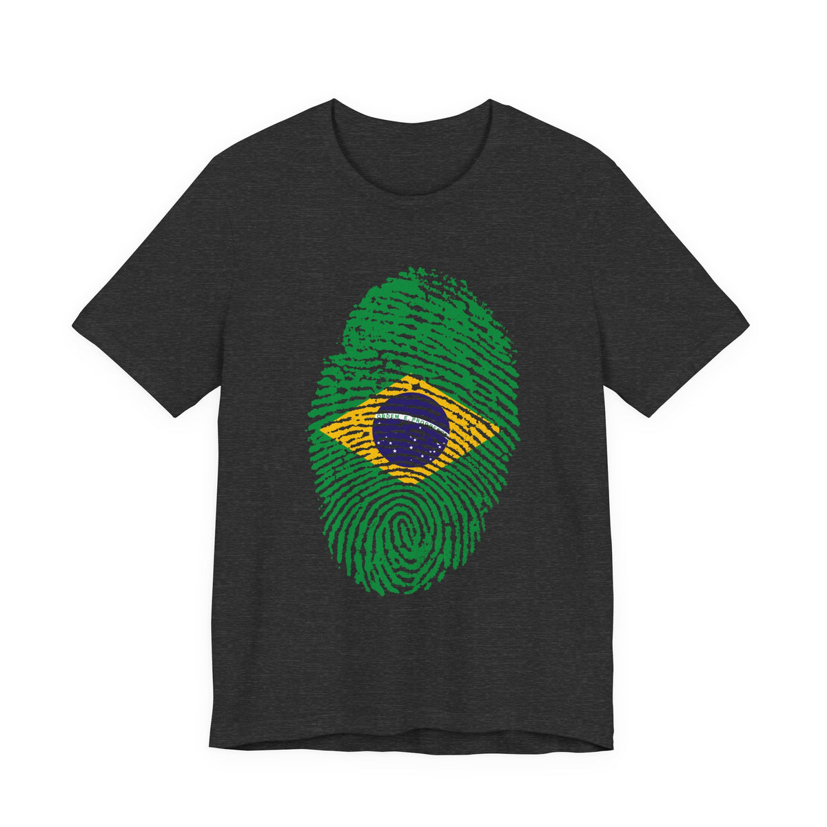 Brazil Flag Fingerprint T-Shirt | Patriotic Tee