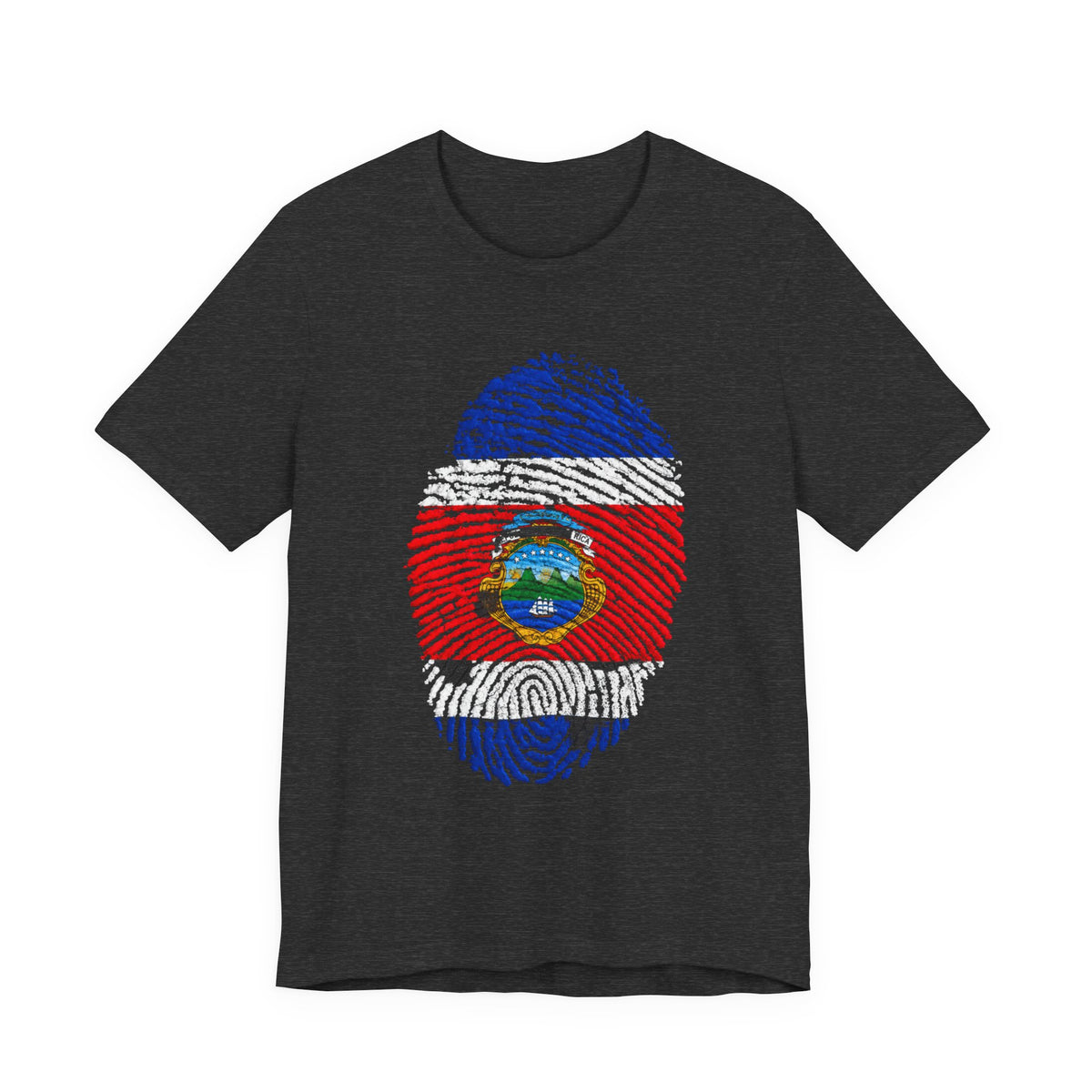 Costa Rica Flag Fingerprint T-Shirt | Patriotic Tee