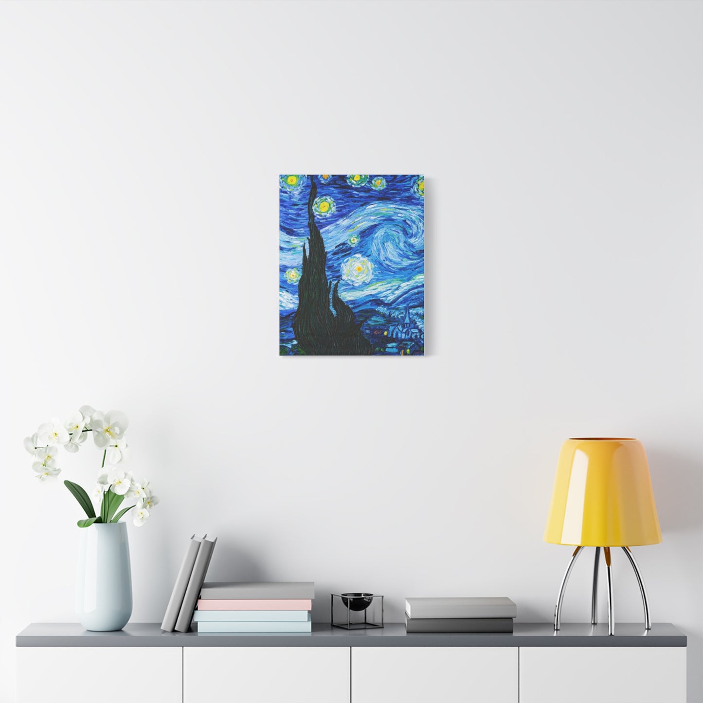 Starry Night Canvas Art Print, Wall Decor | Home Office Decoration, Gift for Art Lovers, Van Gogh Inspired Canvas